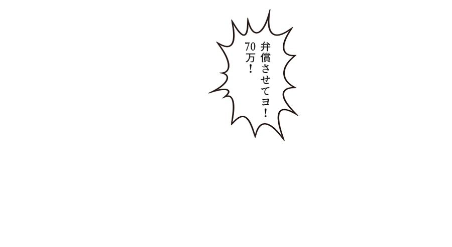 「弁償させてよ！70万！」